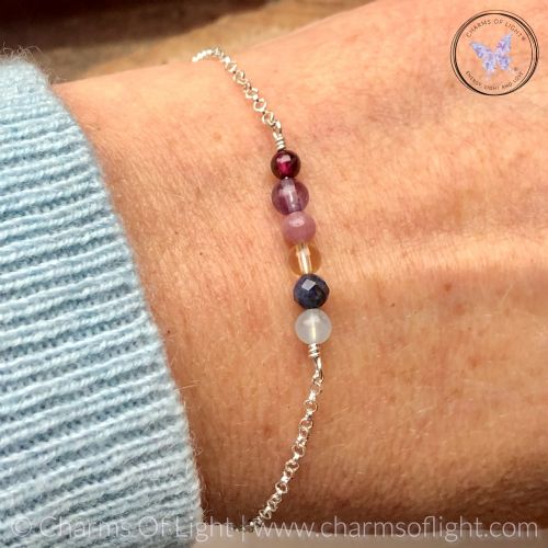 Family Birthstone Bar Bracelet